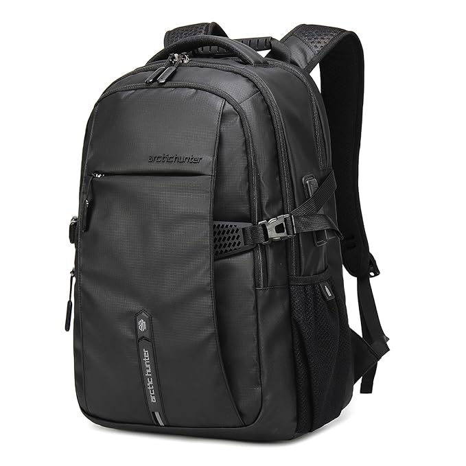 Arctic Hunter 30L Lightweight Laptop Backpack 15.6 Inch Shock-Resistant Travel Daypack Water-Resistant Business & College Work Bag with USB Charging Port, 7-Pocket Organized Design