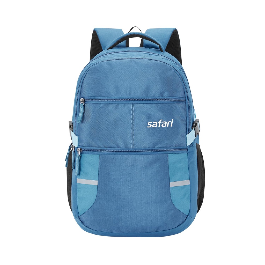 [MB10002LBP] Safari Omega Spacious/Large 5 Compartment Laptop Backpack With Raincover, College Bag, Travel Bag For Unisex, Teal, 30 Litre